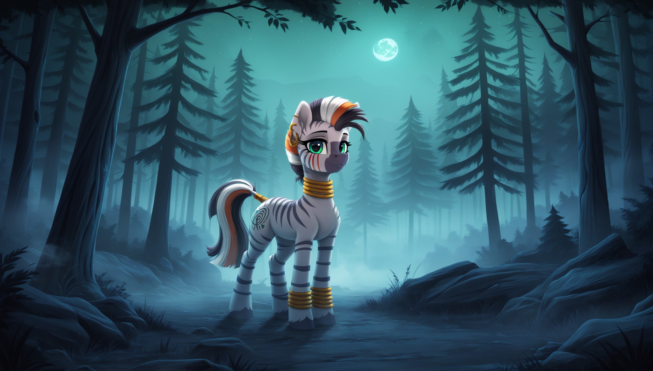 score_9, score_8_up, score_7_up, score_6_up, score_5_up, score_4_up, rating_safe, pony, solo, zebra, earring, everfree for...